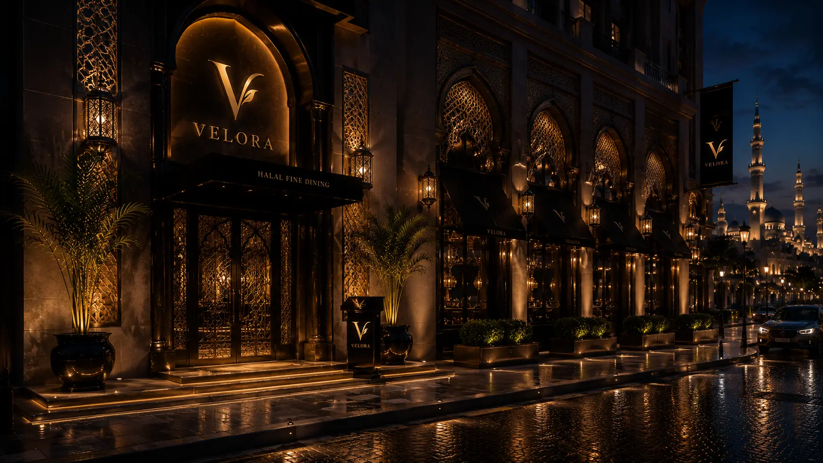 Velora Restaurant Evening Atmosphere