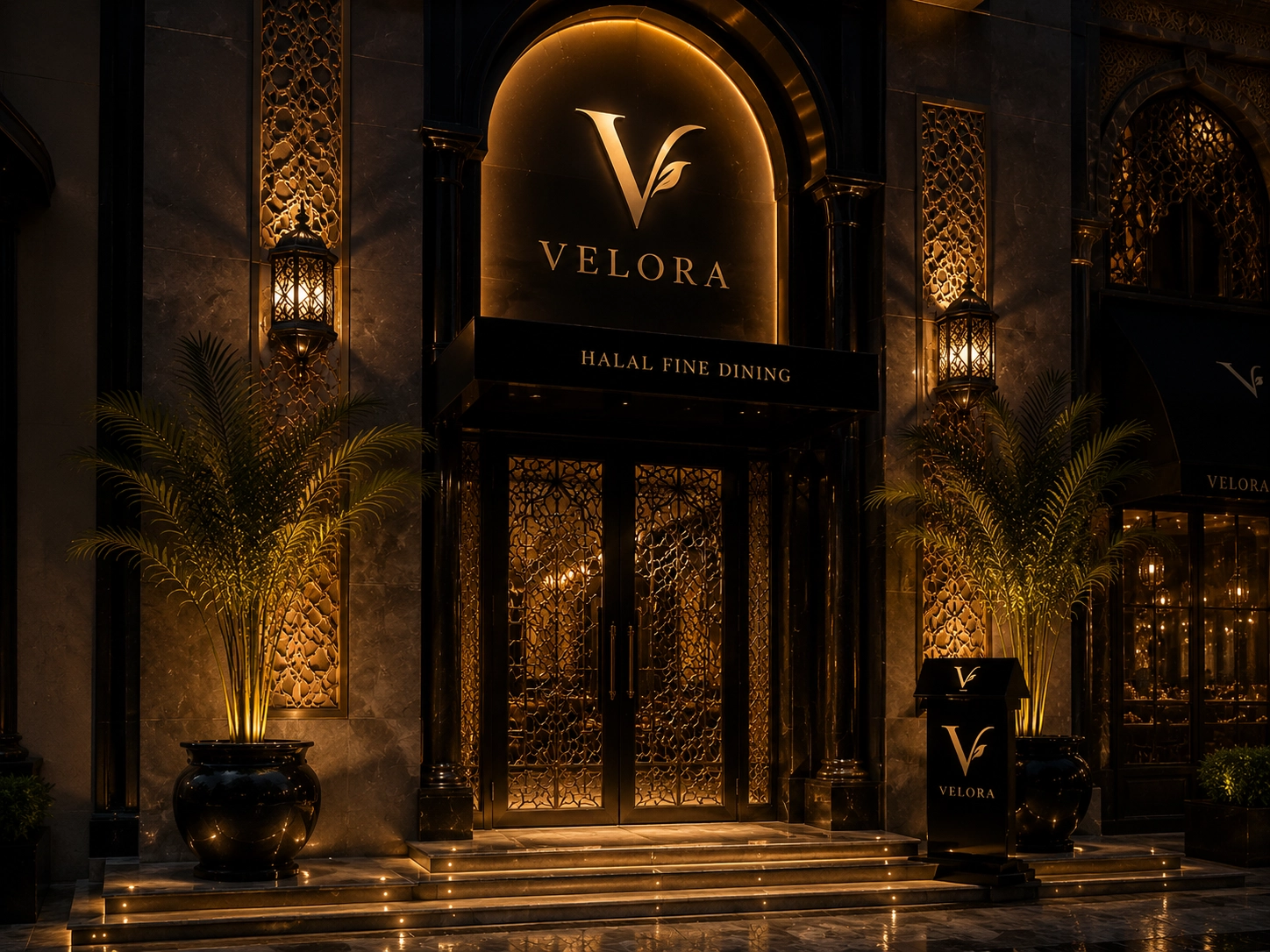 Velora Fine Dining Restaurant Entrance